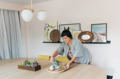 An feminine office interior design project by Studio Plumb